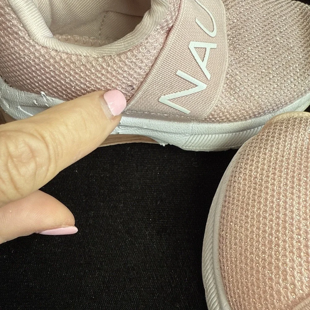 Nautical Girl Size 6, Slip On Pink And Gold Mesh‎ Tennis Shoes 4702
